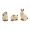 Melrose Rustic Finish Rabbit Figurines - 6.5" - Brown and White - Set of 3